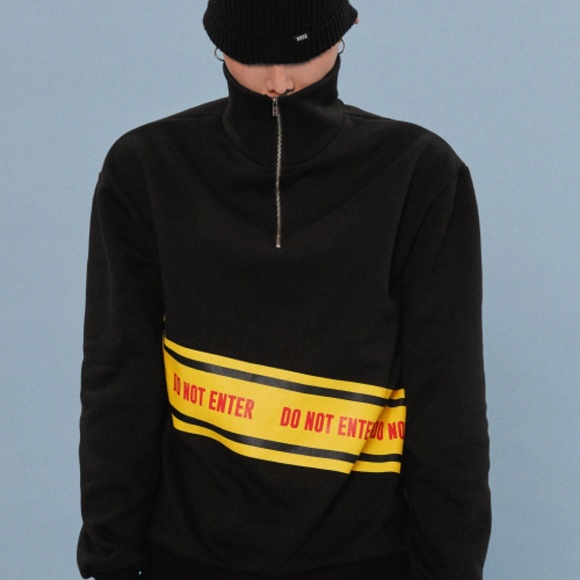 Drug Without Side Effect Tops - Korean Indie Brand Unisex Black Anorak Sweatshirt